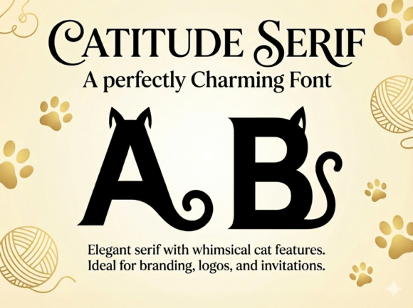Catitude Serif: A Feline Touch for Your Brand