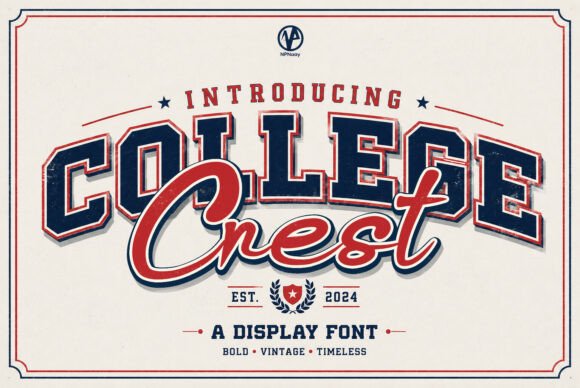College Crest: Merging Varsity Grit with Script Elegance