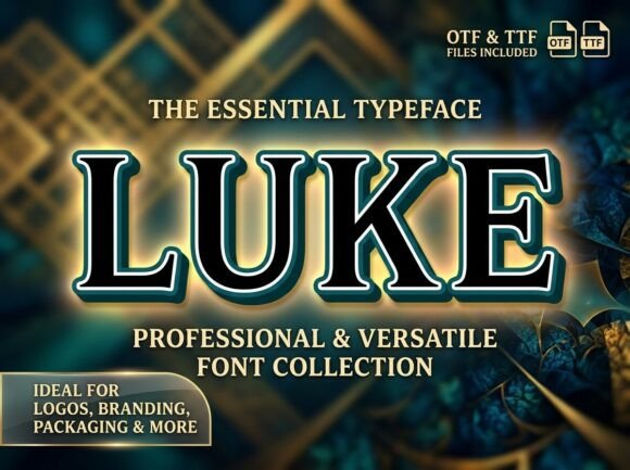 Command the Field with Luke, a Vintage-Inspired Varsity Font