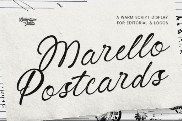 Marello Postcards: The Handwritten Display Typeface for Authentic Design
