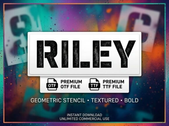 Riley: The Industrial Stencil Font with an Urban Edge