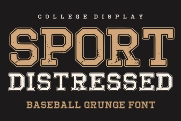 Sport Distressed: Bold Vintage College Display Font